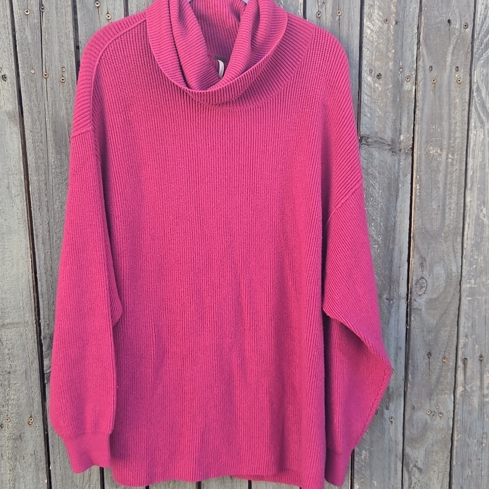 Free People Pink Turtleneck Tunic
